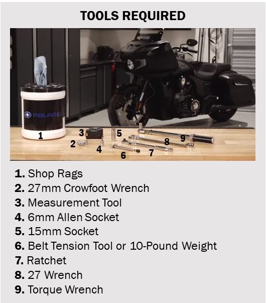 Indian Challenger Drive Belt Inspection and Tension Adjustment Indian Motorcycle